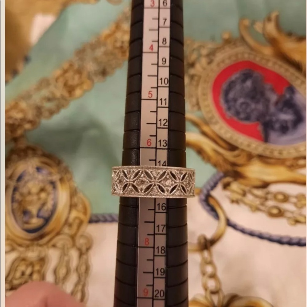 Harlequin eternity/Epiphany platinum clad silver